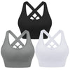 Women's Four Season Solid Nylon Sports Bra - Cross Strap Design