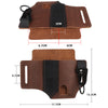 GEBWOLF New Outdoor EDC Tactical Pocket Leather Multi-Function Knife Case Portable EDC Tool Leather Case Bag