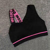 Letter Cut-Out Sports Bra