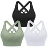 Women's Four Season Solid Nylon Sports Bra - Cross Strap Design