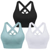 Women's Four Season Solid Nylon Sports Bra - Cross Strap Design