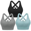 Women's Four Season Solid Nylon Sports Bra - Cross Strap Design