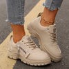 Women’s Lace‑Up Side‑Zipper Sports Sneakers