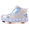 LED Roller Skate Shoes for Kids - Boys Girls Light Up Sneakers with Wheels Indoor/Outdoor Sliding Play