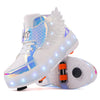 LED Roller Skate Shoes for Kids - Boys Girls Light Up Sneakers with Wheels Indoor/Outdoor Sliding Play