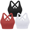 Women's Four Season Solid Nylon Sports Bra - Cross Strap Design