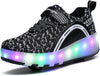 Ylllu Kids LED Roller Skate Shoes with Single Wheel Light up Roller Shoes Gift for Girls Boys Children