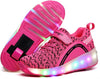 Ylllu Kids LED Roller Skate Shoes with Single Wheel Light up Roller Shoes Gift for Girls Boys Children