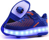 Ylllu Kids LED Roller Skate Shoes with Single Wheel Light up Roller Shoes Gift for Girls Boys Children