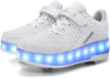 Ylllu Kids LED Roller Skate Shoes with Single Wheel Light up Roller Shoes Gift for Girls Boys Children