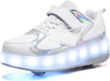 Ylllu Kids LED Roller Skate Shoes with Single Wheel Light up Roller Shoes Gift for Girls Boys Children
